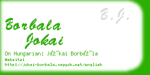 borbala jokai business card